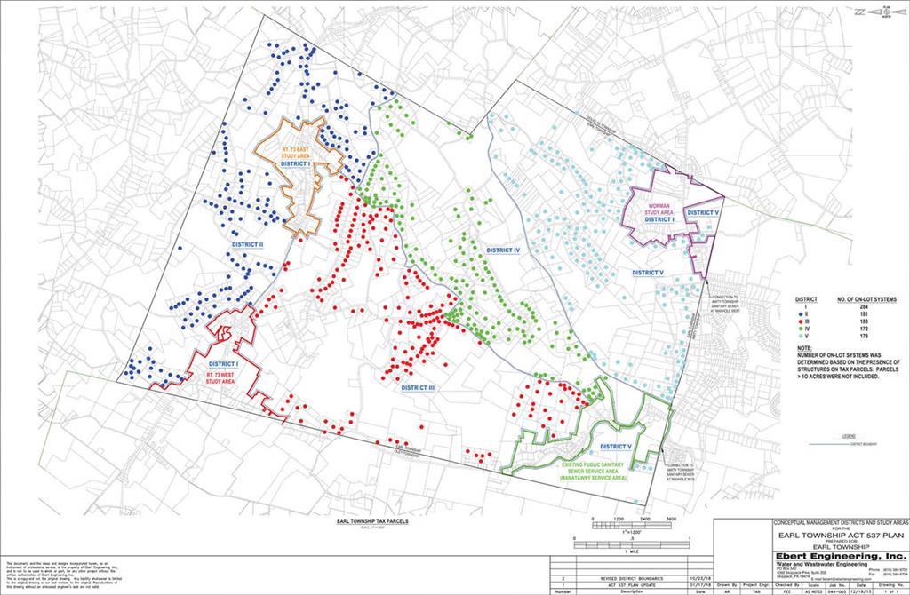 Earl Township - Act 537 Plan for Septic Pumping by Distrcits
